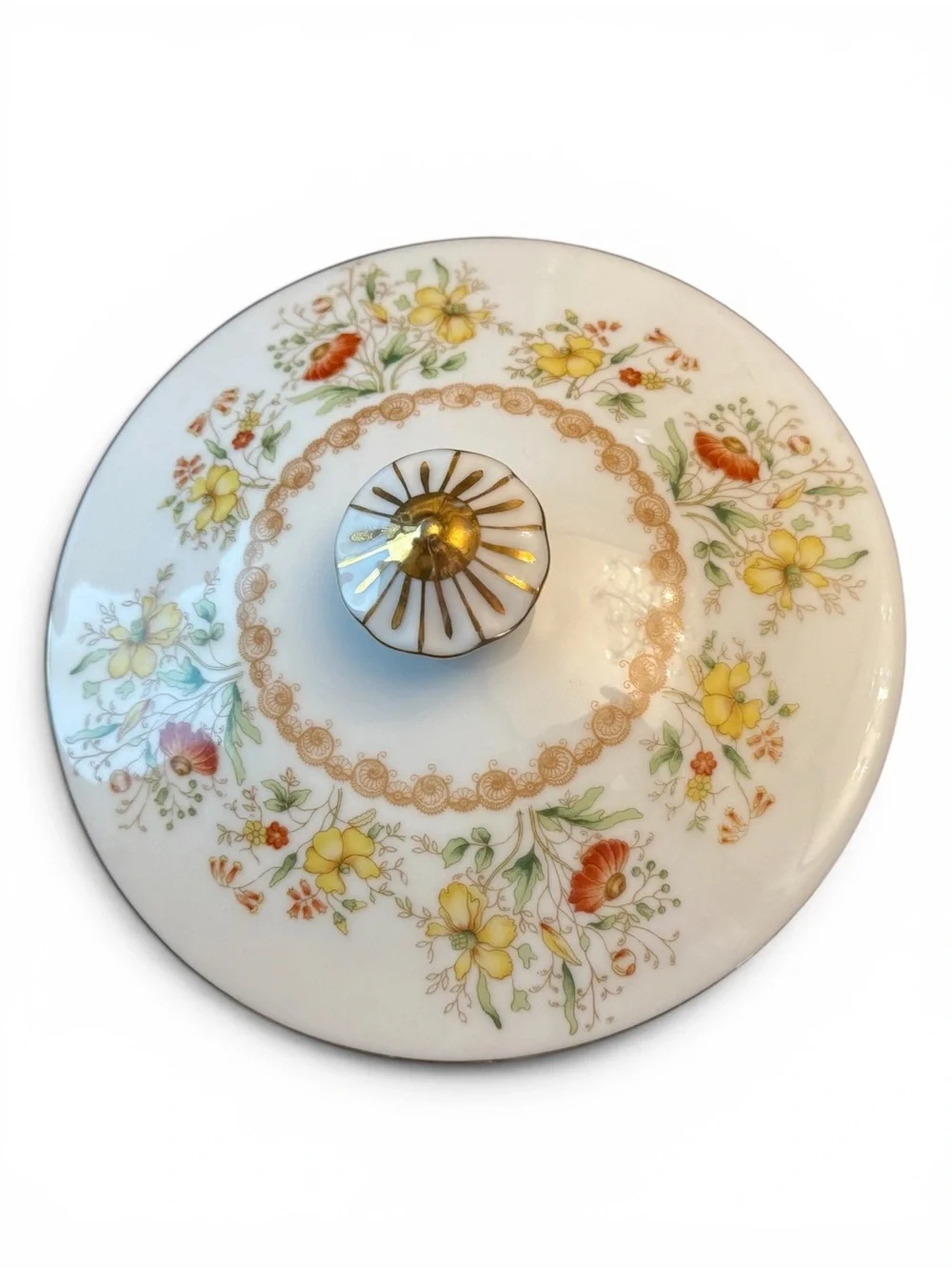 Grace China round covered Vegetable serving bowl “Sarna” Pattern  Occupied Japan